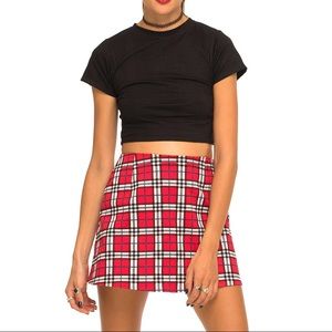 Motel rocks plaid skirt